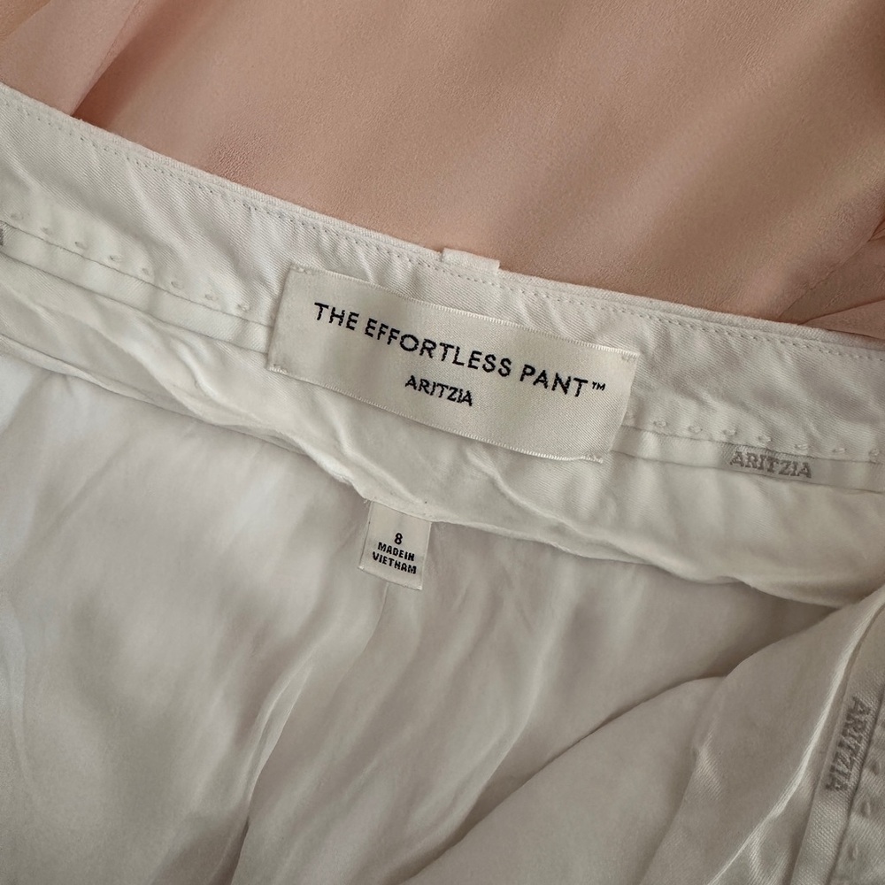 Aritzia The Effortless 100% Linen Pants/Trousers in White - Size 8 - Picture 10 of 10